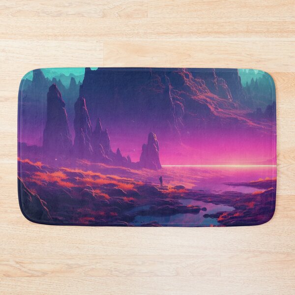 Item preview, Nocturnal Peaks: Mountain Majesty in the Synthwave Universe designed and sold by Mullet Monkey.
