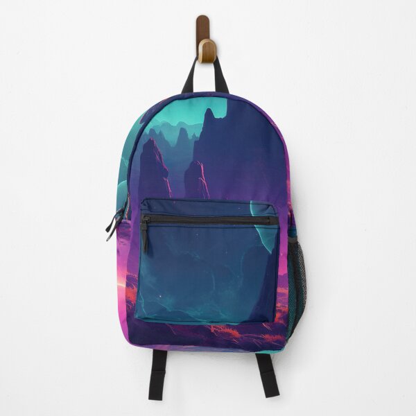 Item preview, Nocturnal Peaks: Mountain Majesty in the Synthwave Universe designed and sold by Mullet Monkey.
