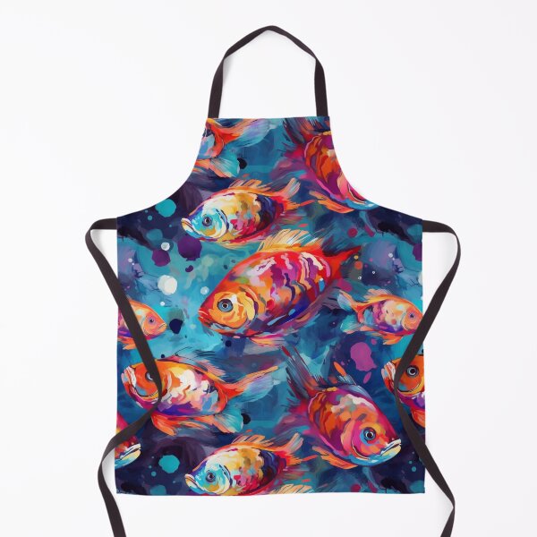 Item preview, Vibrant Watercolor Fish Pattern: Colorful Art for Print designed and sold by GiveMeMood.