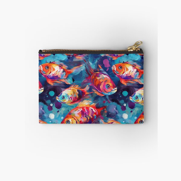 Item preview, Vibrant Watercolor Fish Pattern: Colorful Art for Print designed and sold by GiveMeMood.