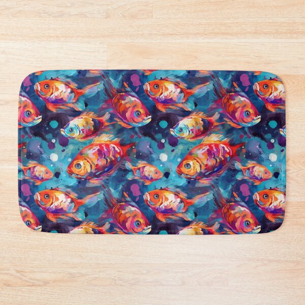 Item preview, Vibrant Watercolor Fish Pattern: Colorful Art for Print designed and sold by GiveMeMood.