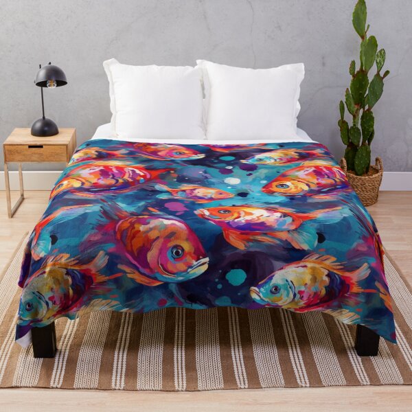 Item preview, Vibrant Watercolor Fish Pattern: Colorful Art for Print designed and sold by GiveMeMood.
