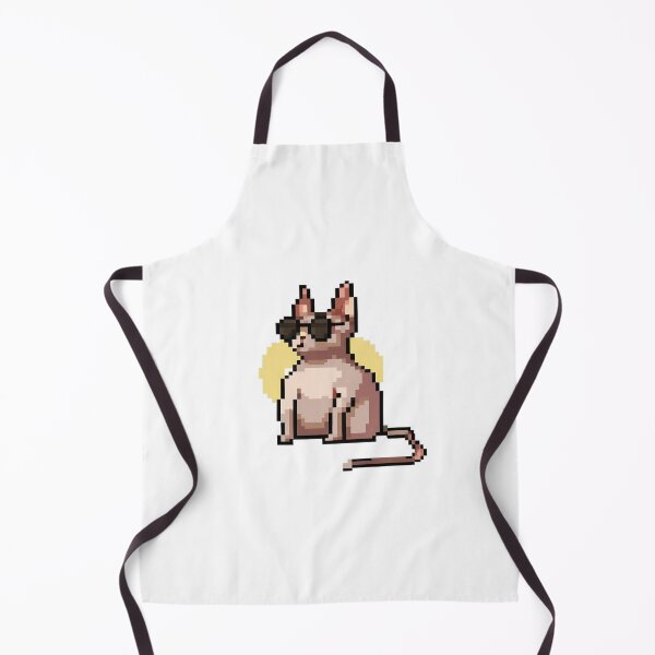 Item preview, Fat Canadian Sphynx Cat in sunglasses Pixel Art designed and sold by antipc.
