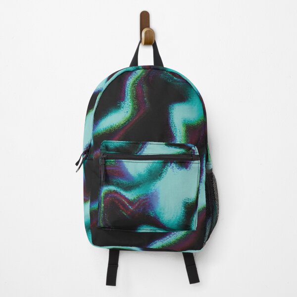 Item preview, Edgy Neon Blue Wave Pattern on Black Background designed and sold by Pevkay97.