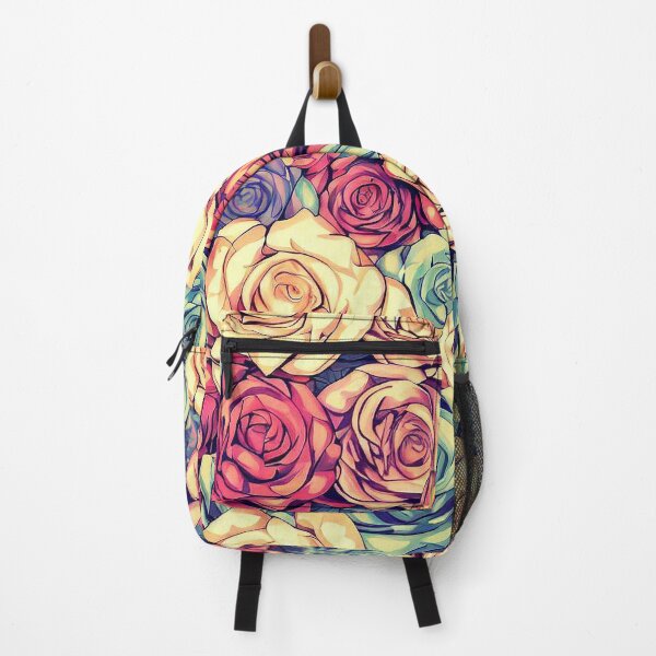 Item preview, Colorful retro roses pattern designed and sold by TomFrontierArt.