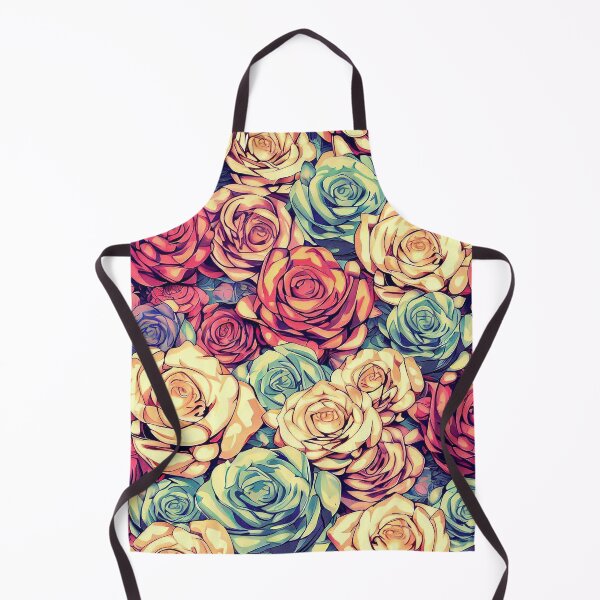 Item preview, Colorful retro roses pattern designed and sold by TomFrontierArt.