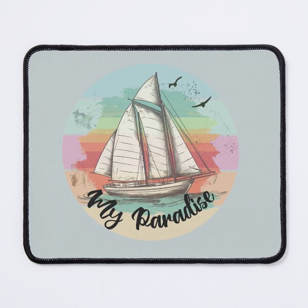 Item preview, My Paradise - Living on a Boat- Retro Style  Sunset designed and sold by PatriciaReyes.
