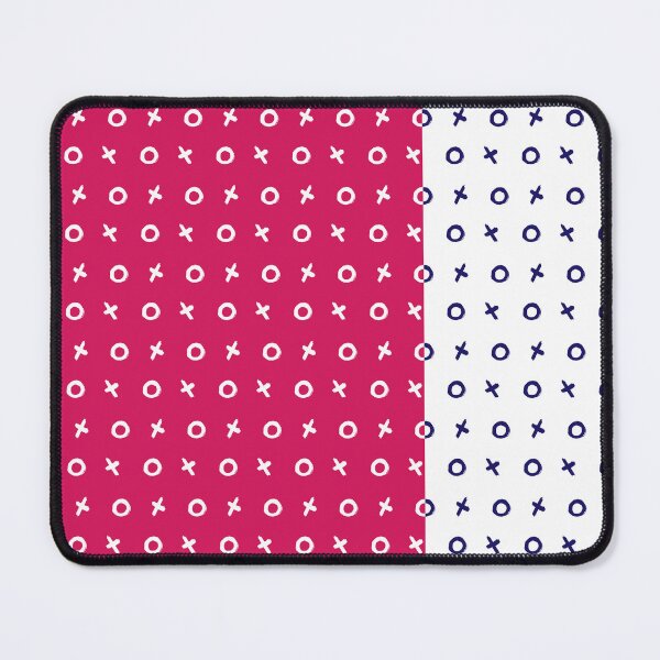 Item preview, Tic Tac Toe Retro Vertical Striped Pattern in White, Indigo, Pink and Red designed and sold by anisgott.