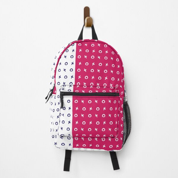 Item preview, Tic Tac Toe Retro Vertical Striped Pattern in White, Indigo, Pink and Red designed and sold by anisgott.