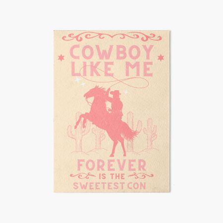 Item preview, pink cowboy like me western poster inspired by taylor swift designed and sold by faeriedesigns.