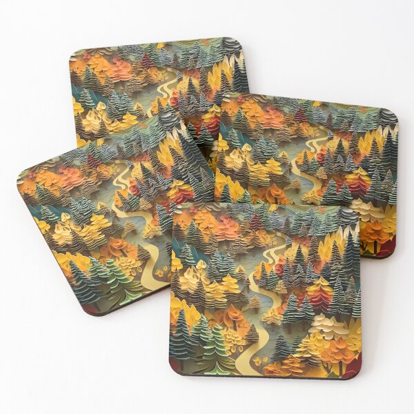 Item preview, Autumn Forest Paper Art designed and sold by Kingsandwichco.
