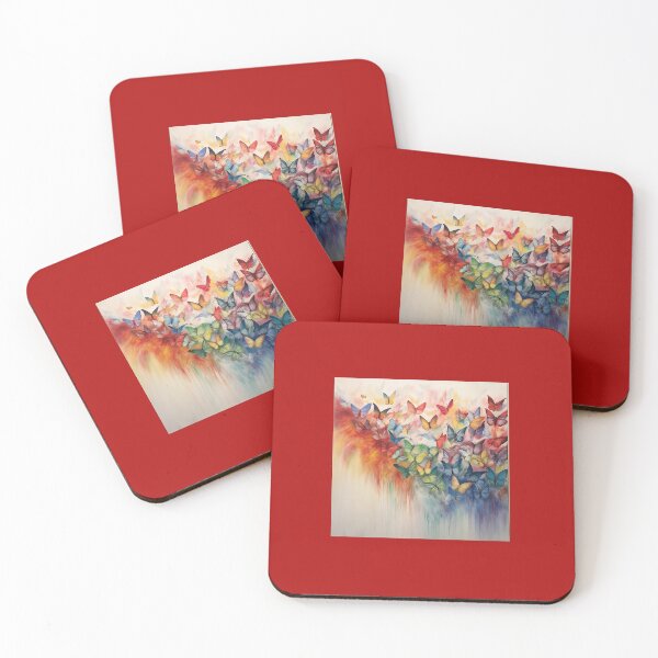 Item preview, Rainbow butterflies with colorful rainbow colors designed and sold by Earth Nature Creations.