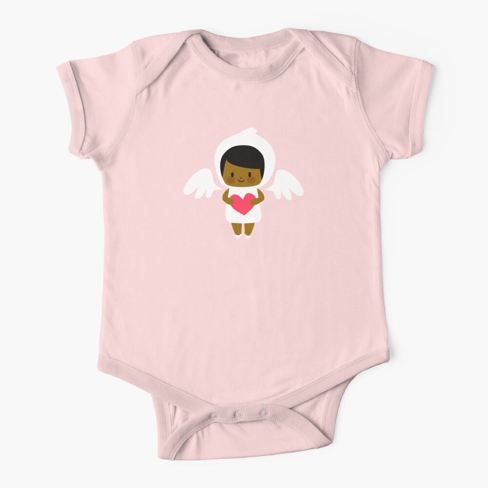 Kawaii angels pattern - pink Baby One-Piece