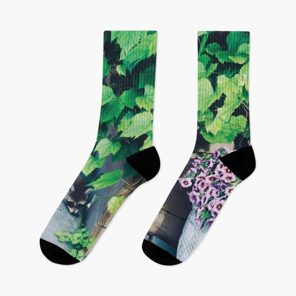 Item preview, Baby Raccoon in a Garden designed and sold by RoseyElisabeth.