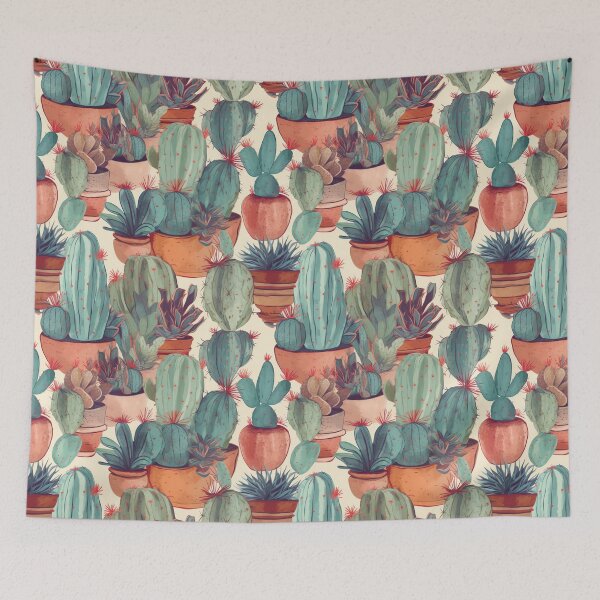 Item preview, Vibrant Cactus Pattern Prints designed and sold by GiveMeMood.