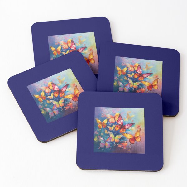 Item preview, Rainbow butterflies with colorful rainbow colors designed and sold by Earth Nature Creations.