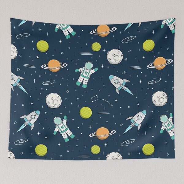 Item preview, space theme - dark blue designed and sold by littlearrow.