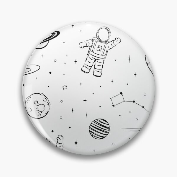 Item preview, space theme - white designed and sold by littlearrow.