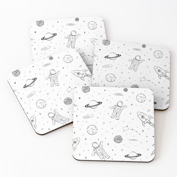 Item preview, space theme - white designed and sold by littlearrow.