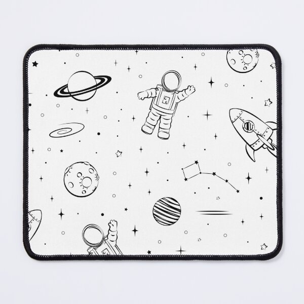 Item preview, space theme - white designed and sold by littlearrow.