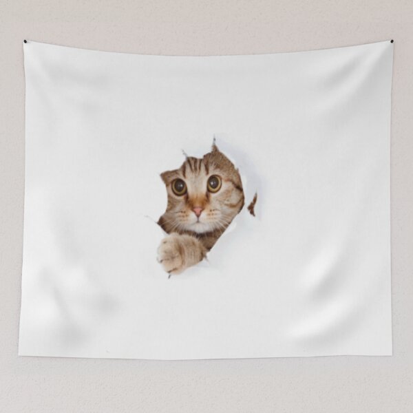 Item preview, White Free Cute Funny Cat designed and sold by Areebanawab.