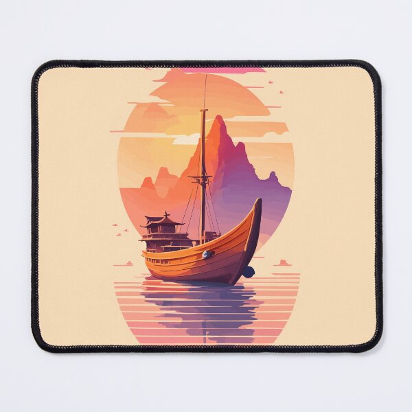 Item preview, Fishing Boat on the River of Ninh Binh designed and sold by RossoCorsa250.