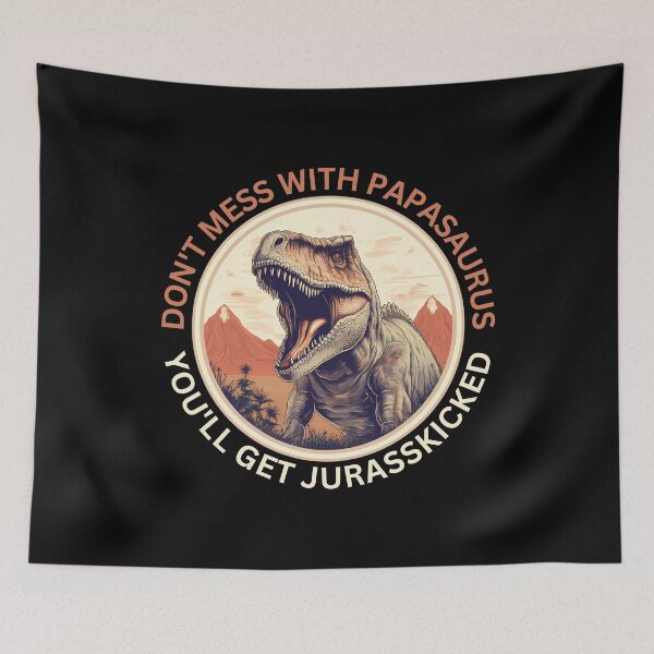 Item preview, Papasaurus Vintage Dad Father T-Rex Dinosaur Father's Day designed and sold by Slowerblue.