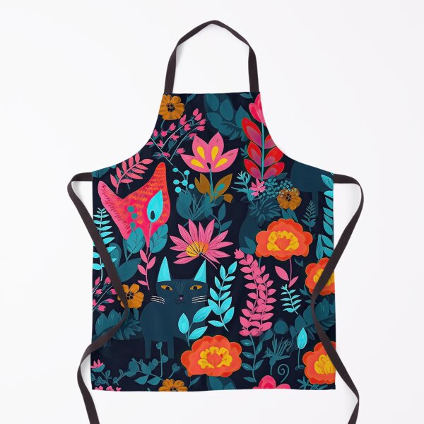 Item preview, Vibrant Cats Leaves and Flowers Floral Patterns designed and sold by Wonder Of Light.