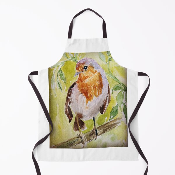 Item preview, Robin bird on a branch designed and sold by AnjuPaintings.