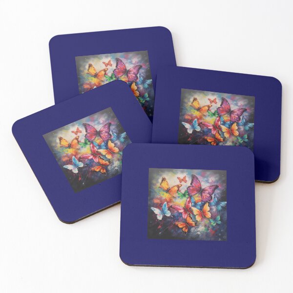 Item preview, Rainbow butterflies with colorful rainbow blended colors designed and sold by Earth Nature Creations.