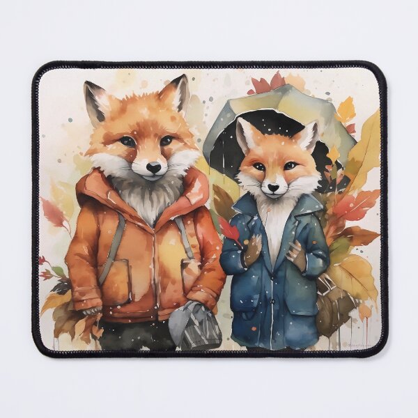 Item preview, Mr and Mrs Fox : Watercolour Magical Forest Creatures Series designed and sold by MTJ-Mushrooms.