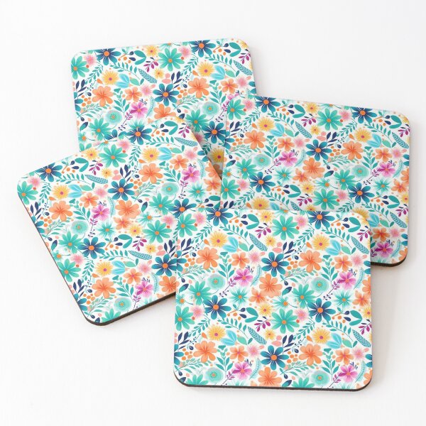 Item preview, Blooming Kaleidoscope: Colorful Spring Flower Art Print designed and sold by nojdeux.