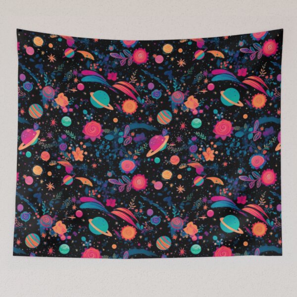 Item preview, Cosmic Harmony: Exploring the Fusion of Space Elements and Flowers designed and sold by centaurydesigns.