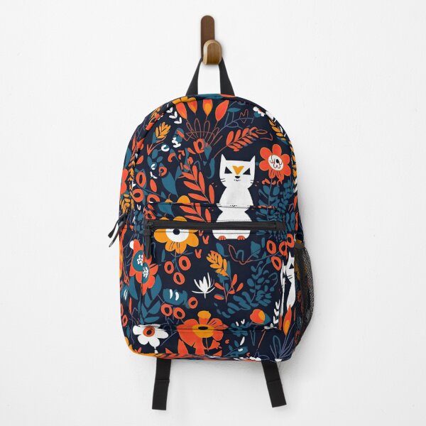 Item preview, Vibrant Cats Leaves and Flowers Floral Patterns designed and sold by Wonder Of Light.