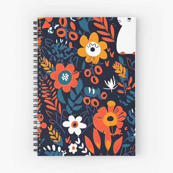 Item preview, Vibrant Cats Leaves and Flowers Floral Patterns designed and sold by Wonder Of Light.