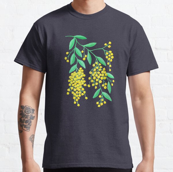 Golden Wattle - Navy Classic T-Shirt