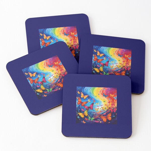 Item preview,  Rainbow butterflies with colorful rainbow blended colors designed and sold by Earth Nature Creations.