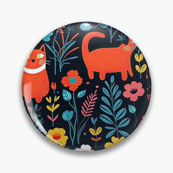 Item preview, Vibrant Cats Leaves and Flowers Floral Patterns designed and sold by Wonder Of Light.