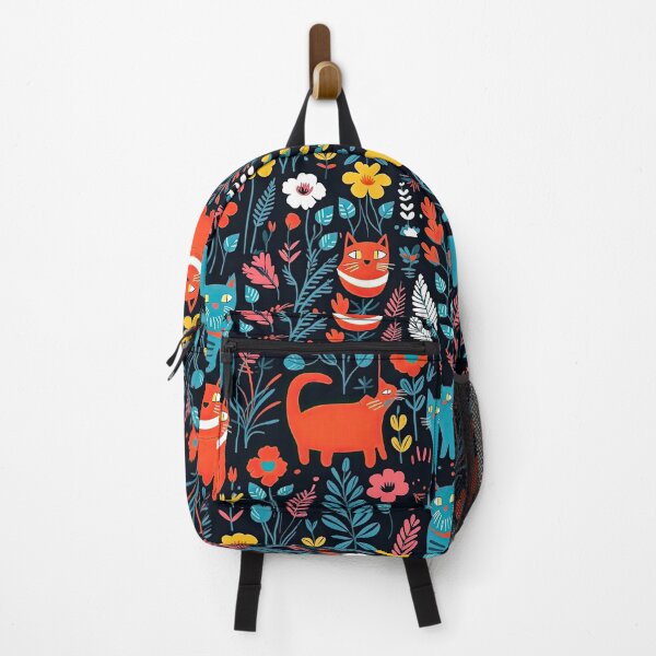 Item preview, Vibrant Cats Leaves and Flowers Floral Patterns designed and sold by Wonder Of Light.
