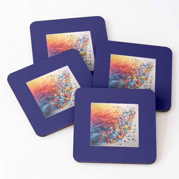 Item preview, Rainbow butterflies with colorful rainbow boho colors designed and sold by Earth Nature Creations.