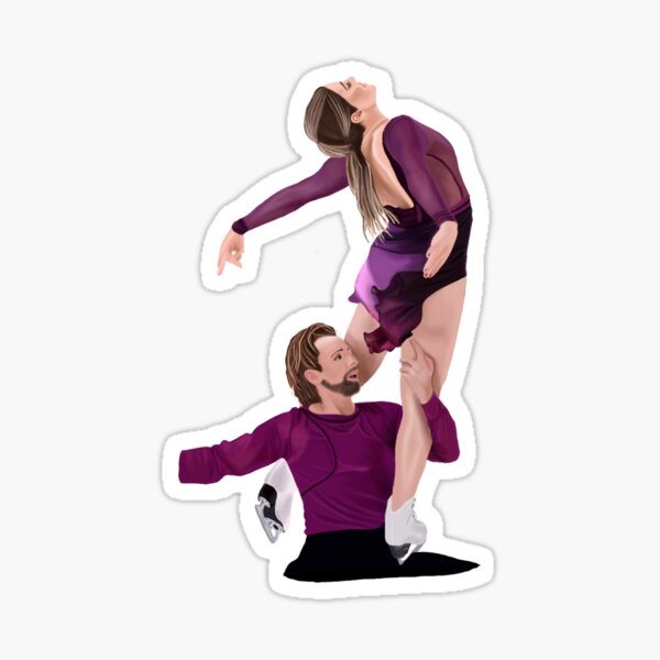 Item preview, Kaitlin Hawayek & Jean-Luc Baker Sticker | Figure Skating Sticker designed and sold by fskatingprints.
