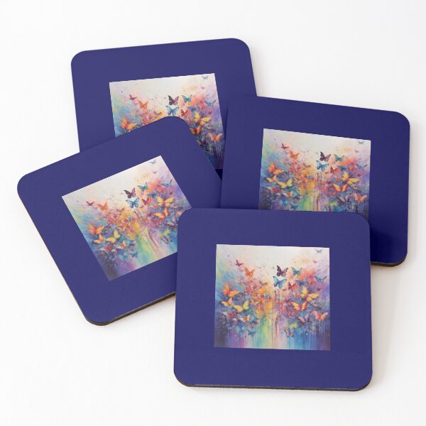 Item preview, Rainbow butterflies with colorful rainbow boho colors designed and sold by Earth Nature Creations.