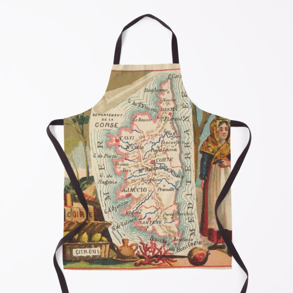 Item preview, Vintage Corsica France Map (1890) Old French Mediterranean Island Atlas designed and sold by BravuraMedia.