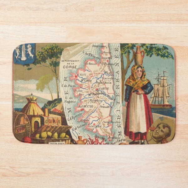 Item preview, Vintage Corsica France Map (1890) Old French Mediterranean Island Atlas designed and sold by BravuraMedia.