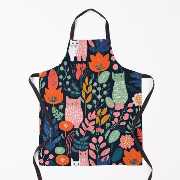 Item preview, Vibrant Cats Leaves and Flowers Floral Patterns designed and sold by Wonder Of Light.