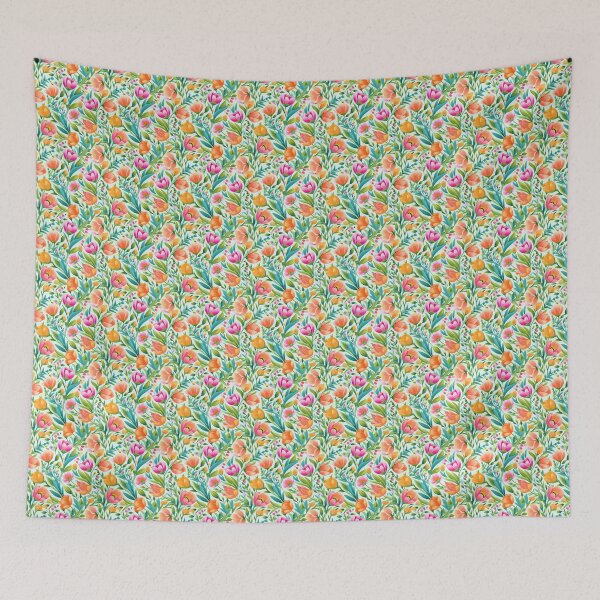 Item preview, Rainbow Garden: Colorful Spring Flower Print for Joyful Spaces designed and sold by nojdeux.