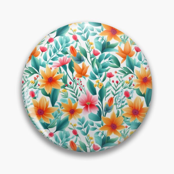 Item preview, Spring Mosaic: Kaleidoscope of Colors in a Flower Print designed and sold by nojdeux.