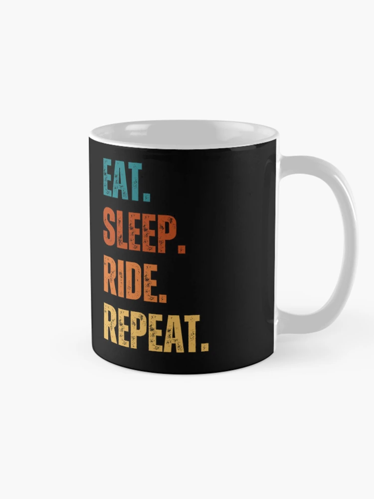 Thumbnail 3 of 6, Coffee Mug, Eat, Sleep, Ride, Repeat designed and sold by Inkdentity.
