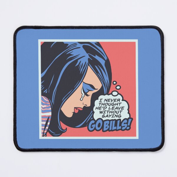 Item preview, I Can't Believe He Left Without Saying GO BILLS! Vintage Cartoon Pop Art Drawing designed and sold by Southtowns Carl.