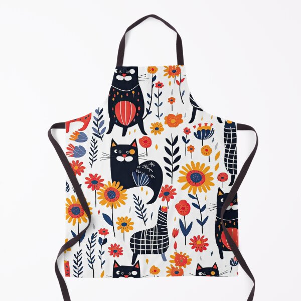 Item preview, Vibrant Cats Leaves and Flowers Floral Patterns designed and sold by Wonder Of Light.